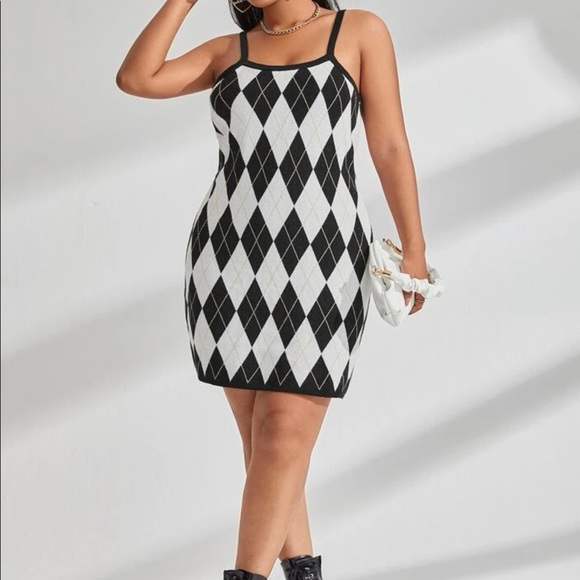 Knitted sweater tank dress 1X - Picture 2 of 3